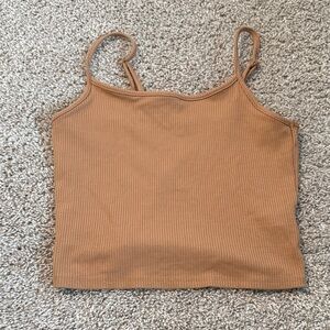 American Eagle Outfitters Camel Ribbed Camisole